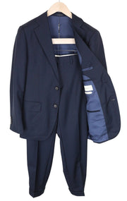 SUITSUPPLY Lazio Men's Blue Wool Slim Suit UK36R Classic Super 110's 2 Piece