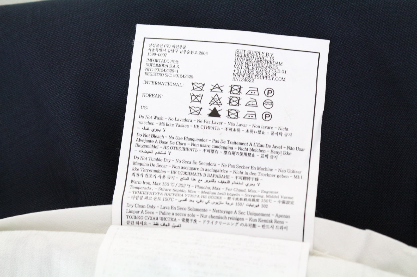 SUITSUPPLY Lazio Men's Blue Wool Slim Suit UK36R Classic Super 110's 2 Piece