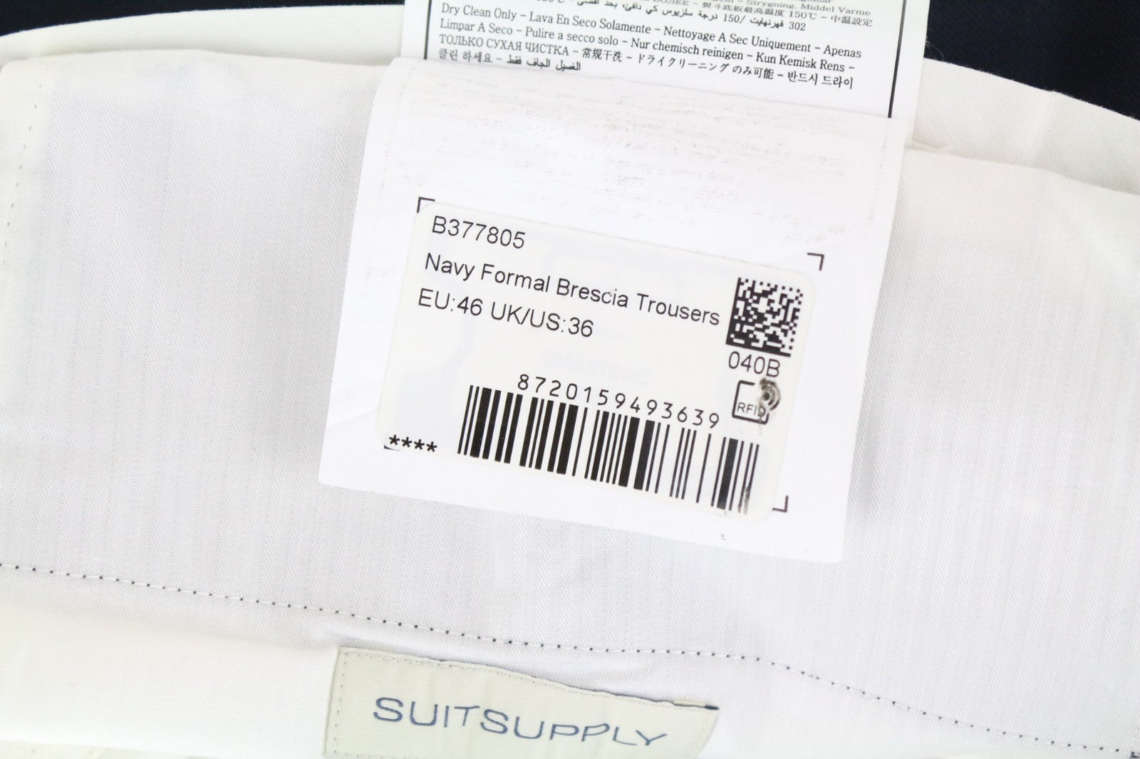 SUITSUPPLY Lazio Men's Blue Wool Slim Suit UK36R Classic Super 110's 2 Piece