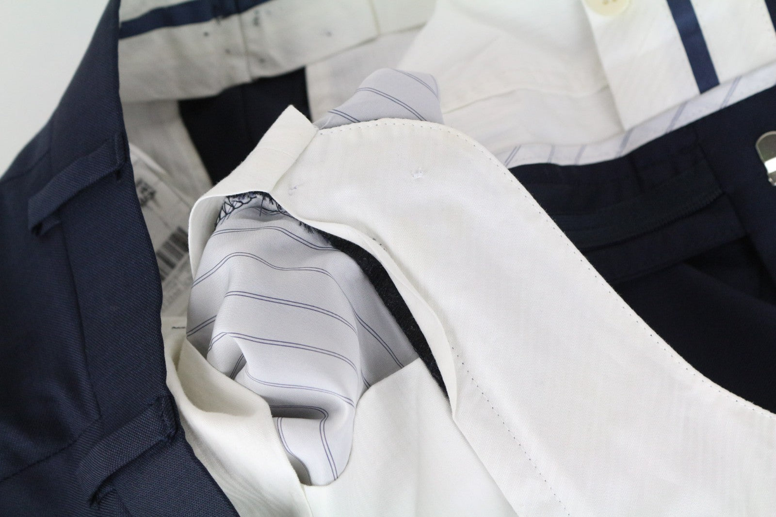 SUITSUPPLY Lazio Men's Blue Wool Slim Suit UK36R Classic Super 110's 2 Piece