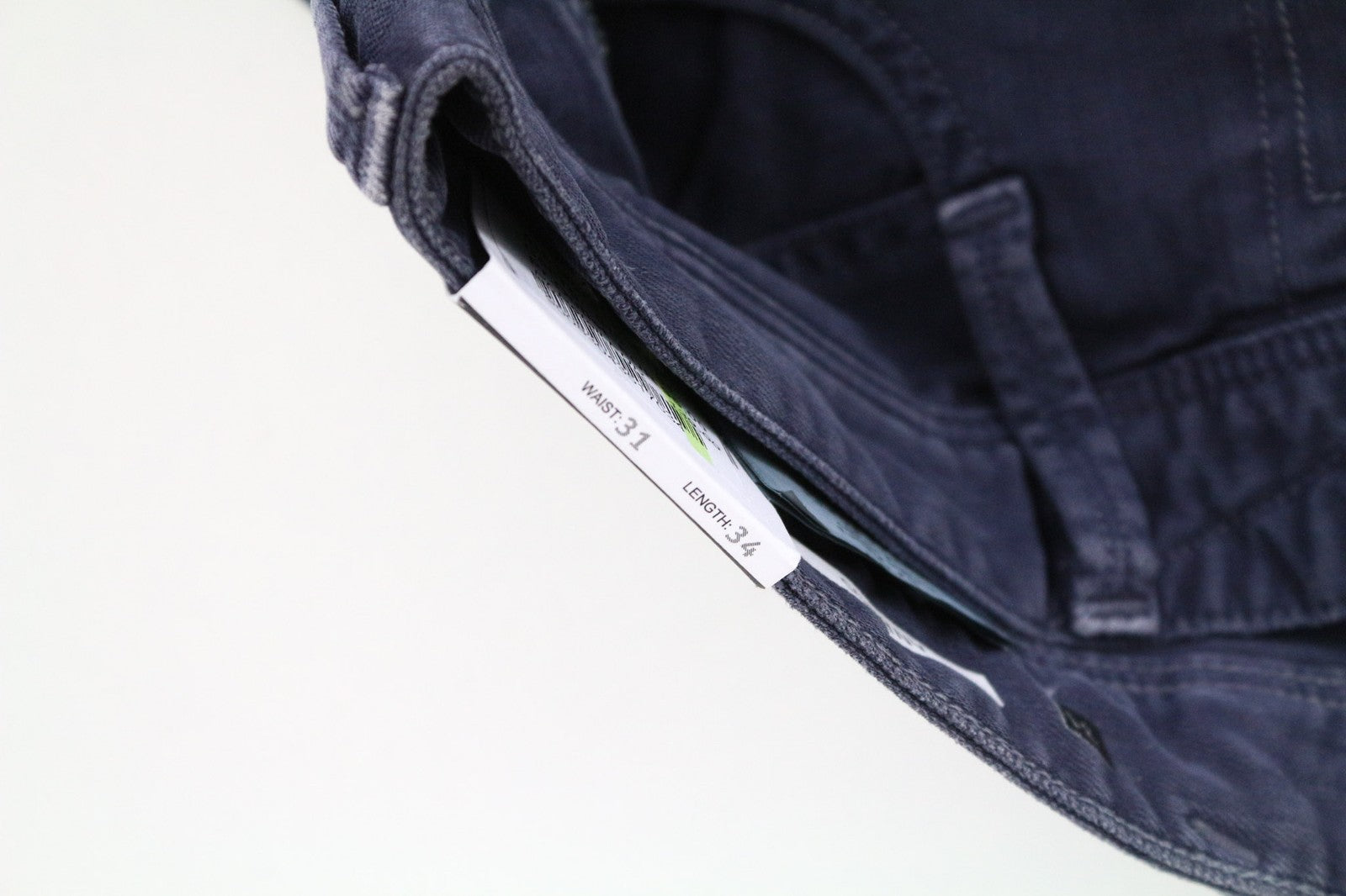 REPLAY Anbass vyriški tamsiai mėlyni ploni džinsai W31/L34 tamprūs medvilniniai klasikiniai džinsai su 5 kišenėmis 