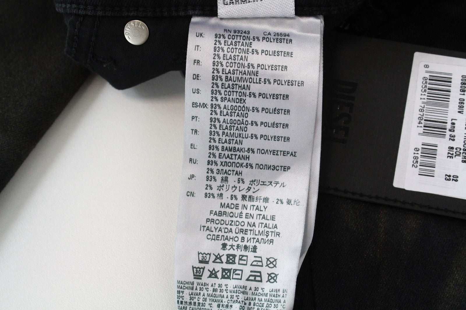 DIESEL Slandy-SP2 069IV Women's Blue Jeans W23/L32 Skinny Slim Girls Stretch