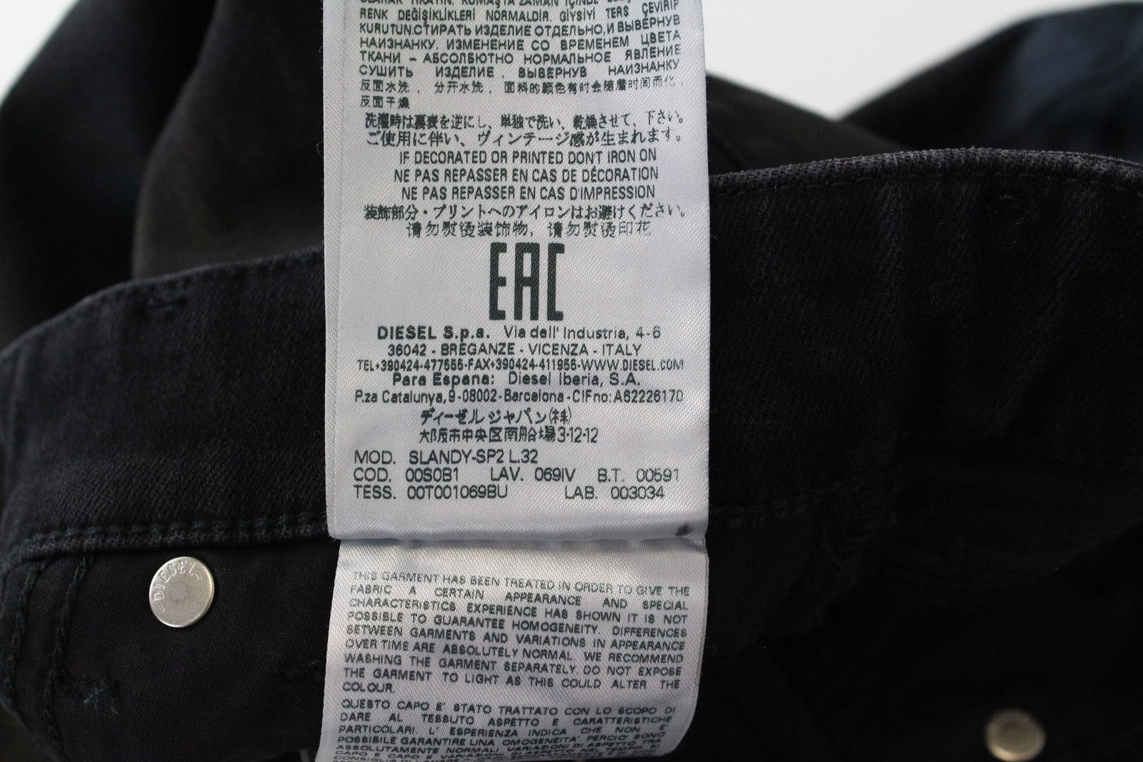 DIESEL Slandy-SP2 069IV Women's Blue Jeans W23/L32 Skinny Slim Girls Stretch