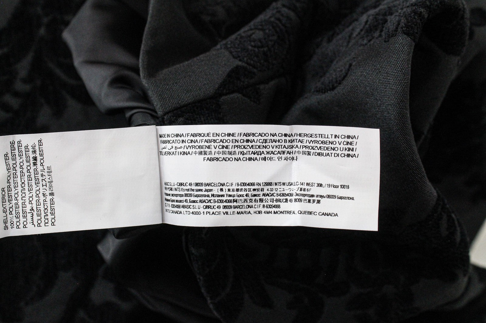 DESIGUAL Dable moteriškas juodas paltas EU38 žakardo dizainerio vidutinio ilgio raštuotas 