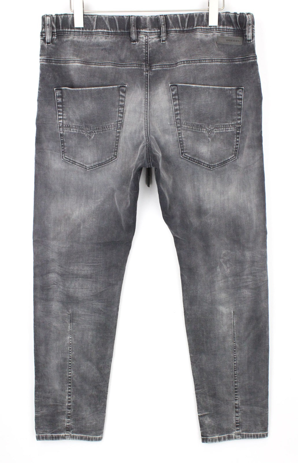 DIESEL Krooley-NE 0855B Men's Grey Slim Jogg Sweat Jeans W38 Carrot Stretch Fit