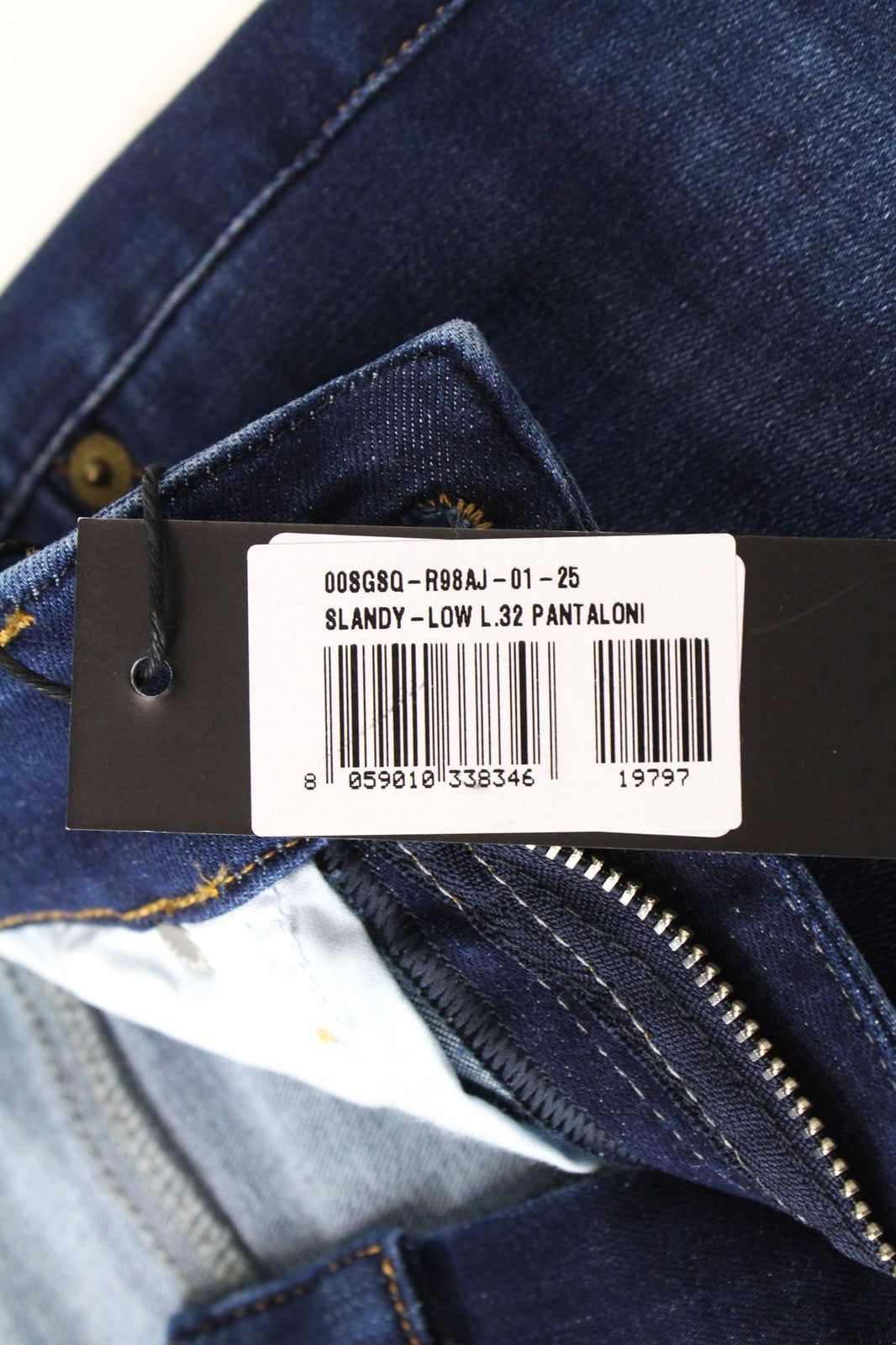 DIESEL Slandy-Low R98AJ Women's Blue Jeans W25/L32 Skinny Super Slim Stretch