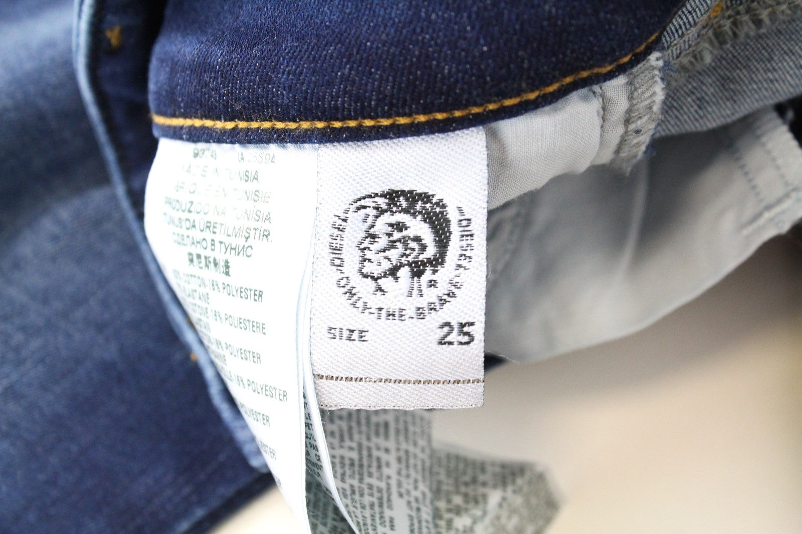 DIESEL Slandy-Low R98AJ Women's Blue Jeans W25/L32 Skinny Super Slim Stretch