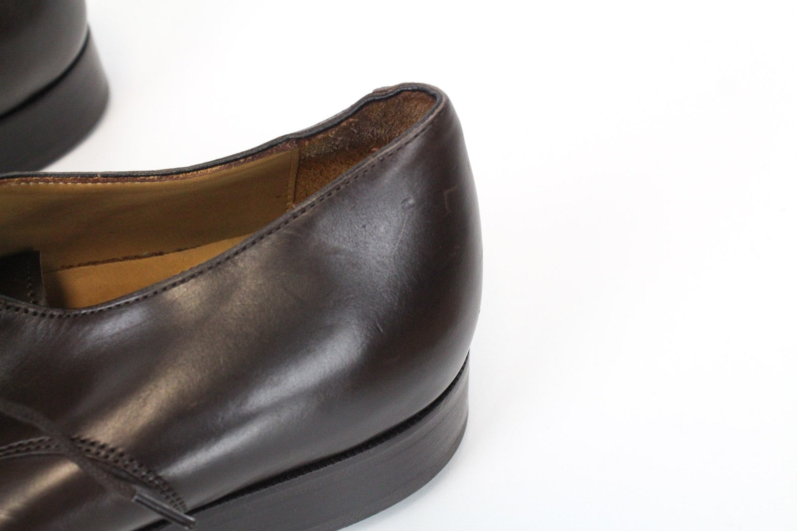 SUITSUPPLY vyriški klasikiniai rudi odiniai žemakulniai bateliai su raišteliais, EU44, oficialus stilius 