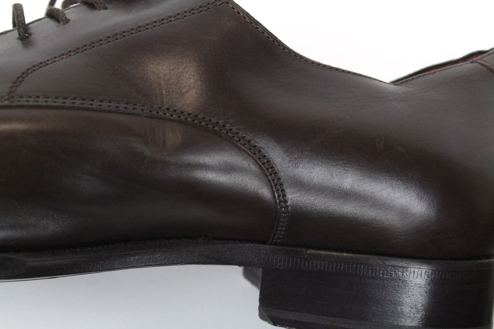 SUITSUPPLY vyriški klasikiniai rudi odiniai žemakulniai bateliai su raišteliais, EU44, oficialus stilius 