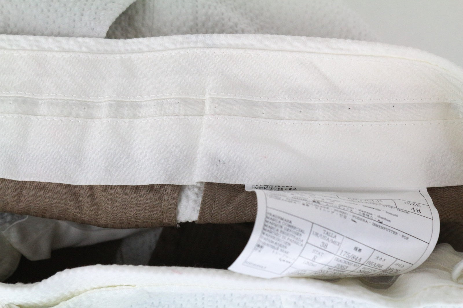 SUITSUPPLY Havana Men's Slim White Cotton Stretch Suit UK38R Double-Breast 2Pc