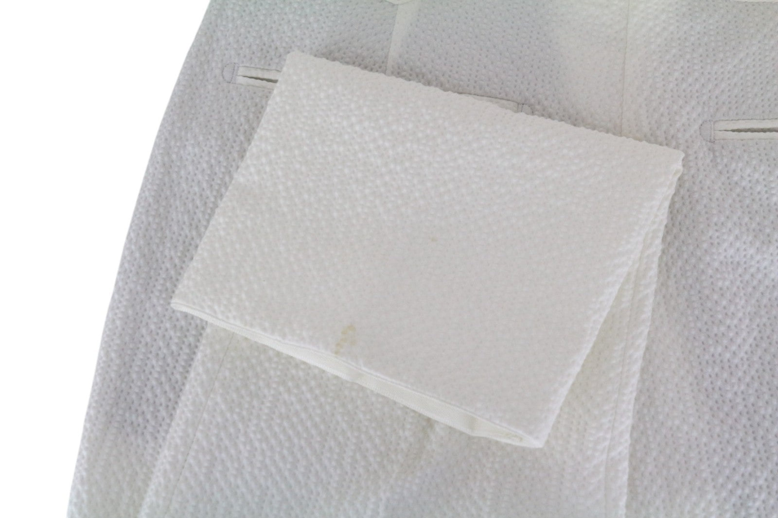 SUITSUPPLY Havana Men's Slim White Cotton Stretch Suit UK38R Double-Breast 2Pc