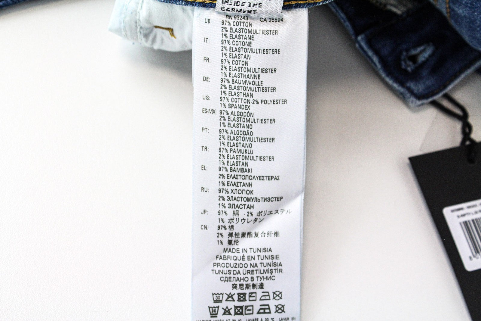 DIESEL D-Rifty 083AX Women's Blue Jeans W24/L32 Slim Ripped Stretch Low Waist