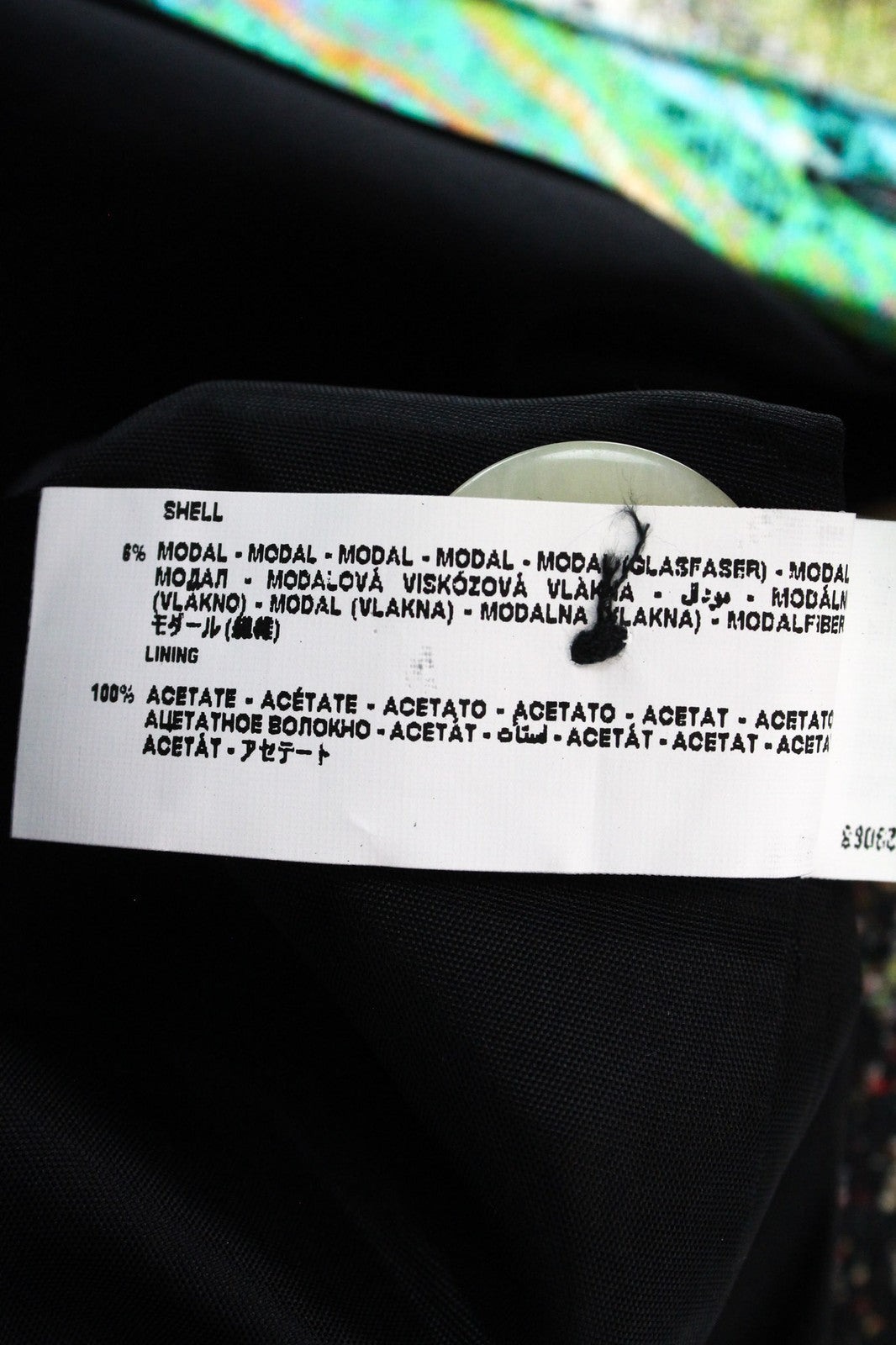 DESIGUAL Natalia moteriškas juodas vilnonis paltas, EU38, vidutinio ilgio, siuvinėtas dvigubas 