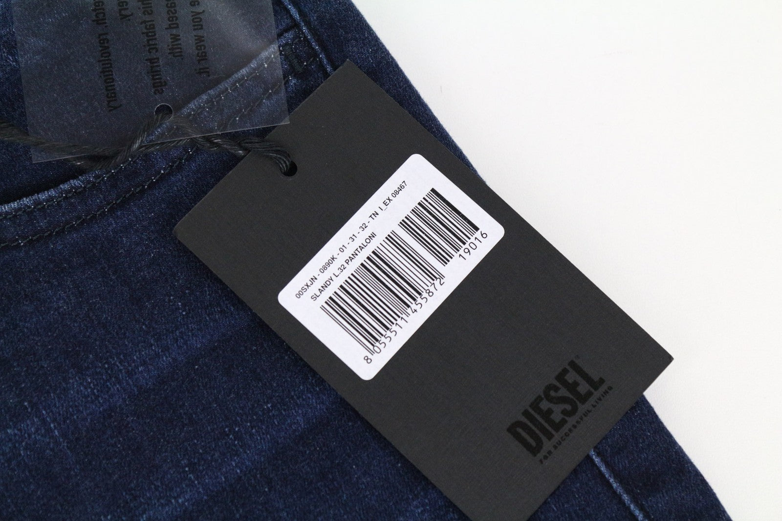 DIESEL Slandy 0890K Women's Jeans W31/L32 Blue Super Slim Skinny Cotton Stretch