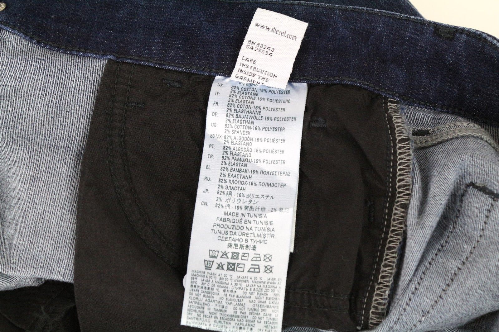 DIESEL Slandy 0890K Women's Jeans W31/L32 Blue Super Slim Skinny Cotton Stretch