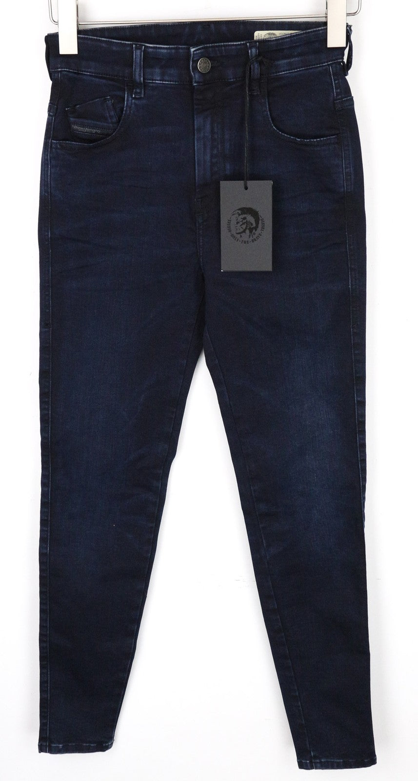 DIESEL Slandy-High 082AU Women's Jeans W25/L32 Blue Super Skinny Cotton Stretch