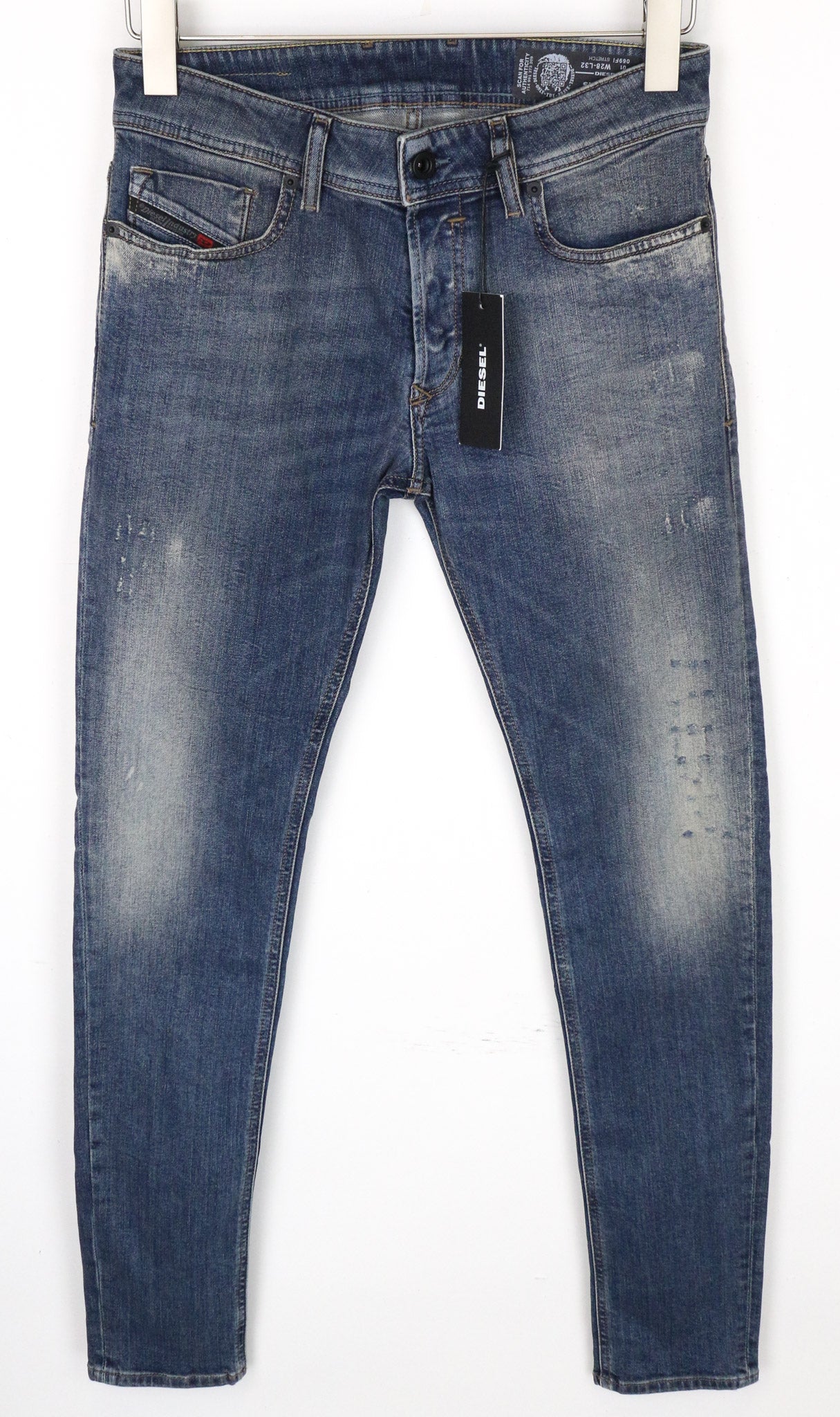 DIESEL Sleenker 069FI Men's Jeans W28/L32 Blue Slim Skinny Fit Cotton Stretch