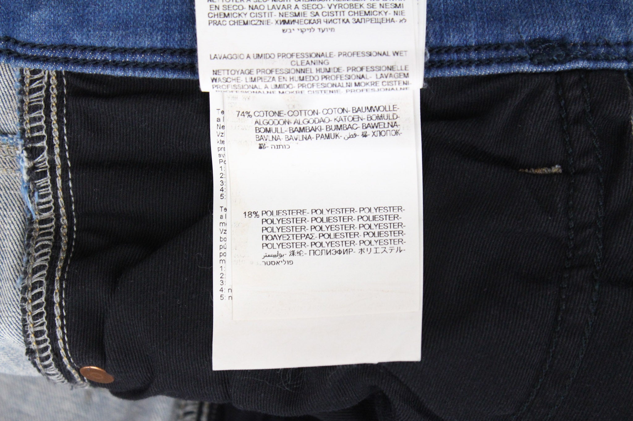 REPLAY Anbass vyriški džinsai W30/L34 mėlyni, prigludę, tamprūs, laisvalaikio, skalbti 