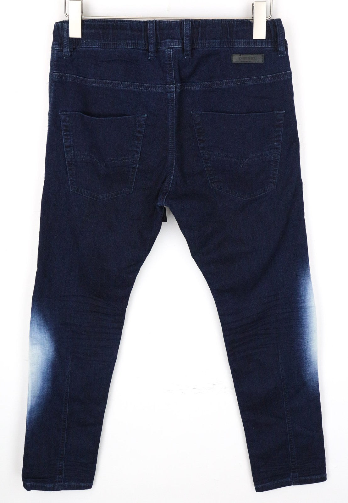 DIESEL Krooley-NE 0687D vyriški džinsai W28 mėlyni sportiniai Jogg Slim morkų spalvos medvilnės mišinio džinsai 