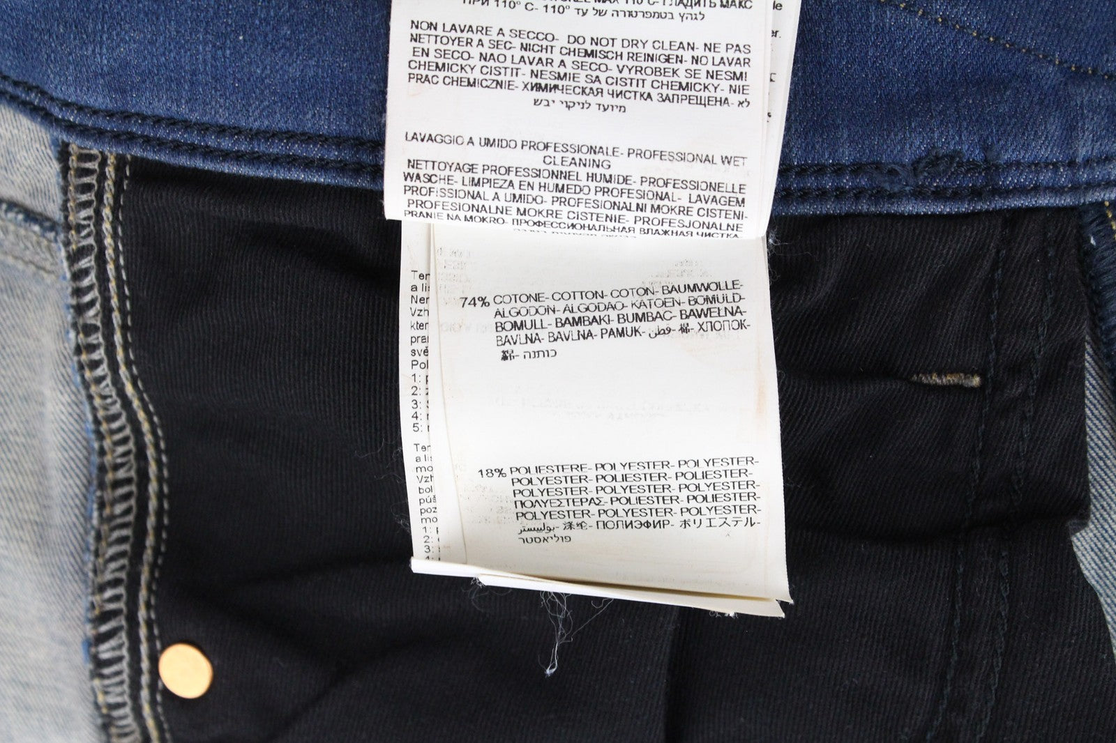 REPLAY Anbass vyriški džinsai W30/L34 mėlyni, prigludę, tamprūs, laisvalaikio stiliaus, išblukę 