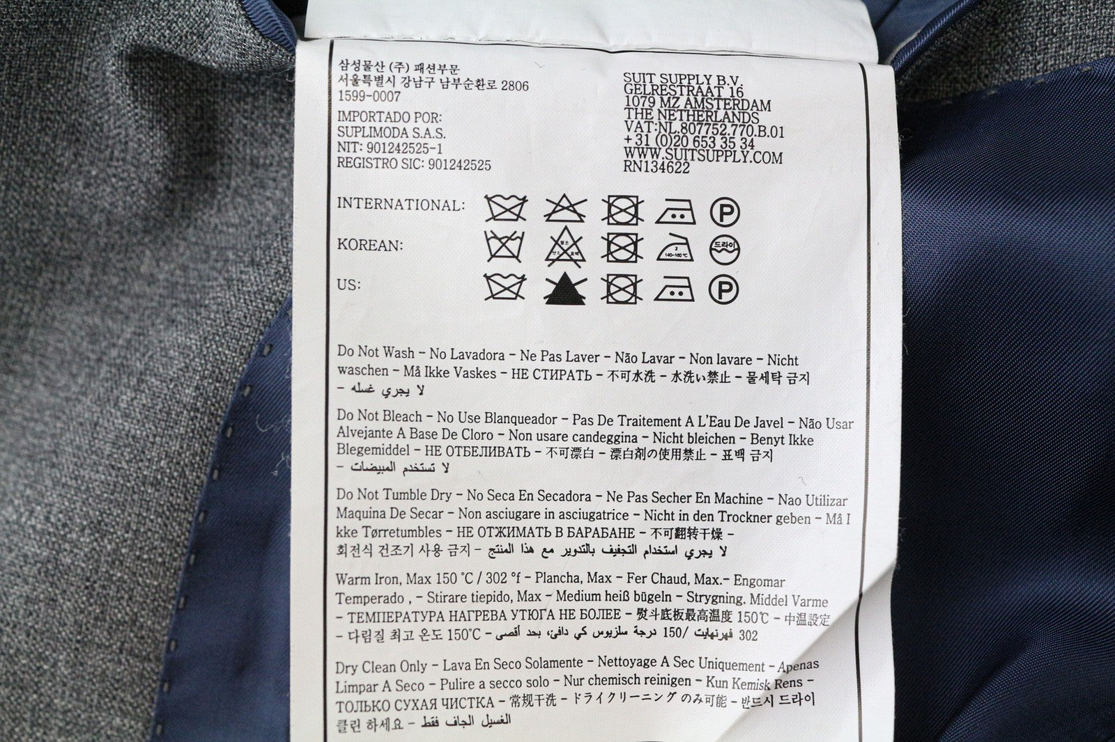 SUITSUPPLY Lazio vyriškas švarkas UK40R kaimiškas atogrąžų pilkas grynos vilnos plonas melanžas 