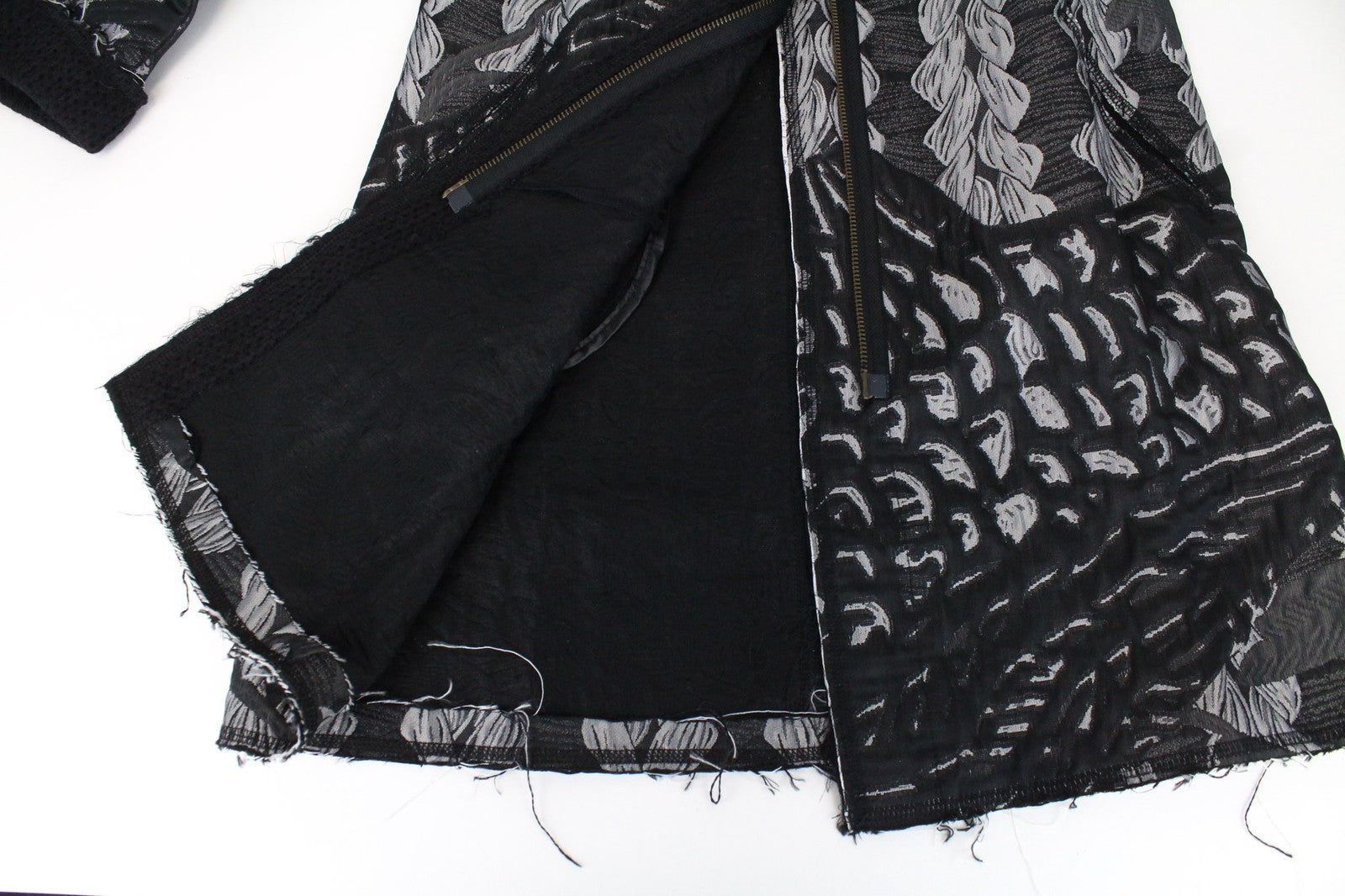 DESIGUAL moteriškas paltas, 38 pilki raštai, vienaeilis, ilgomis rankovėmis, laisvalaikio stiliaus 