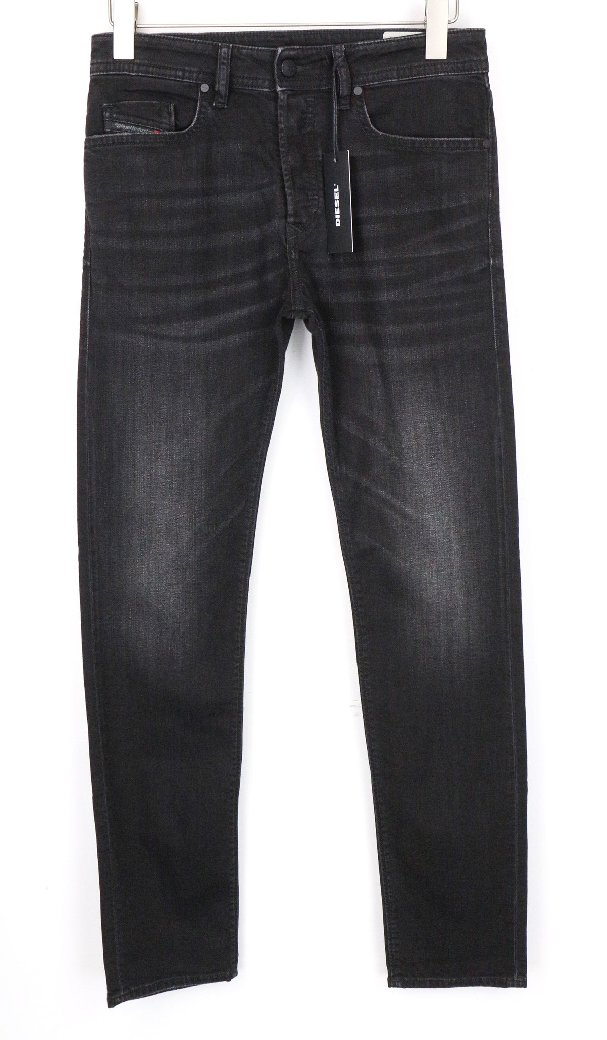 DIESEL Buster 069BG vyriški džinsai W28/L32 pilki, įprasti, siaurėjantys, tamprūs, kirpimai 