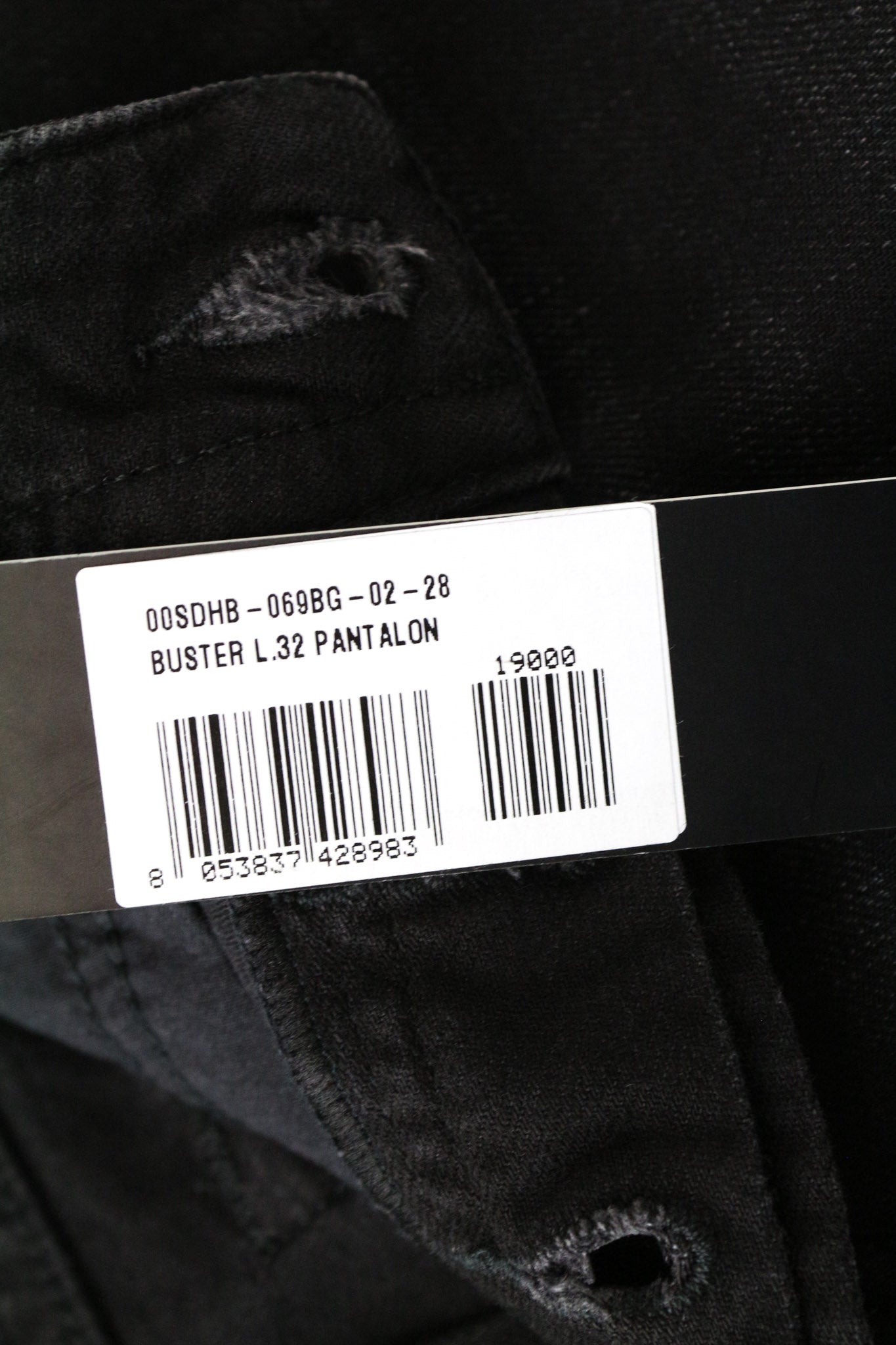 DIESEL Buster 069BG vyriški džinsai W28/L32 pilki, įprasti, siaurėjantys, tamprūs, kirpimai 