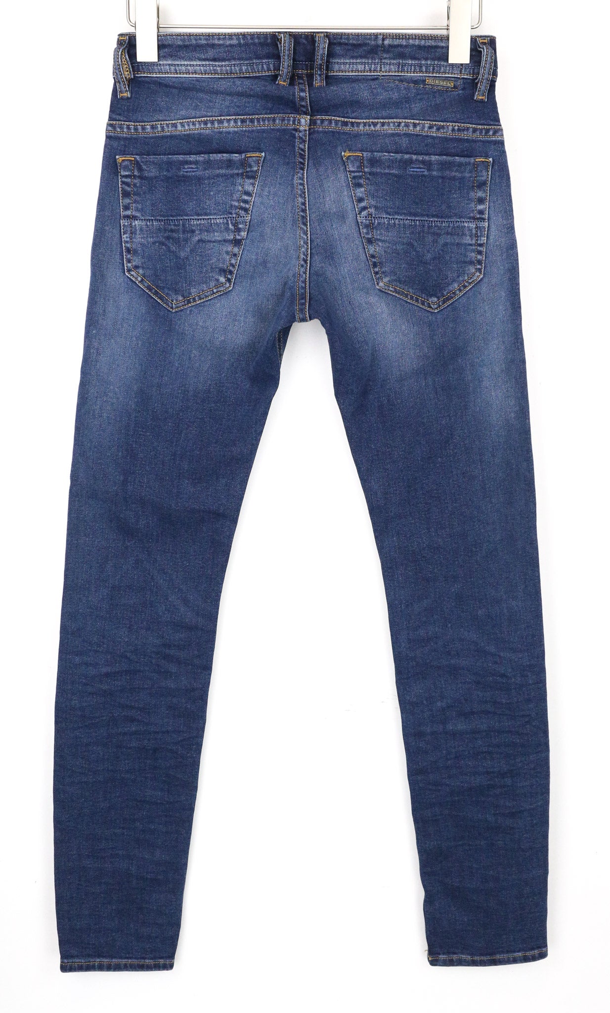 DIESEL Thommer 083AD vyriški džinsai W26/L32 Slim Skinny Mid Blue berniukams su užtrauktuku ir laisvalaikio kirpimu 