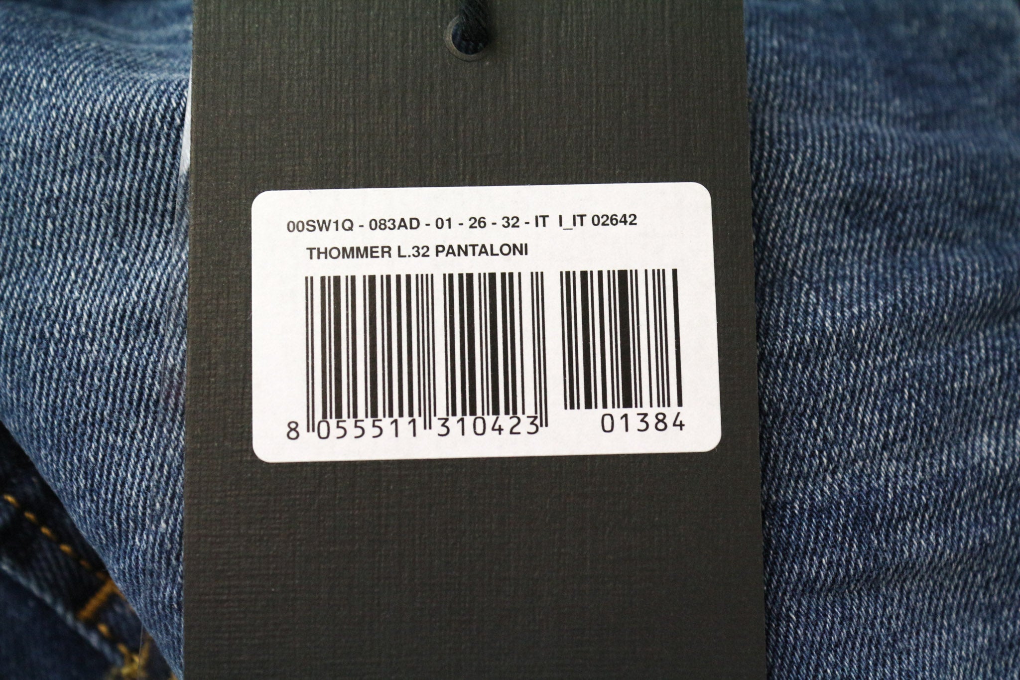 DIESEL Thommer 083AD vyriški džinsai W26/L32 Slim Skinny Mid Blue berniukams su užtrauktuku ir laisvalaikio kirpimu 