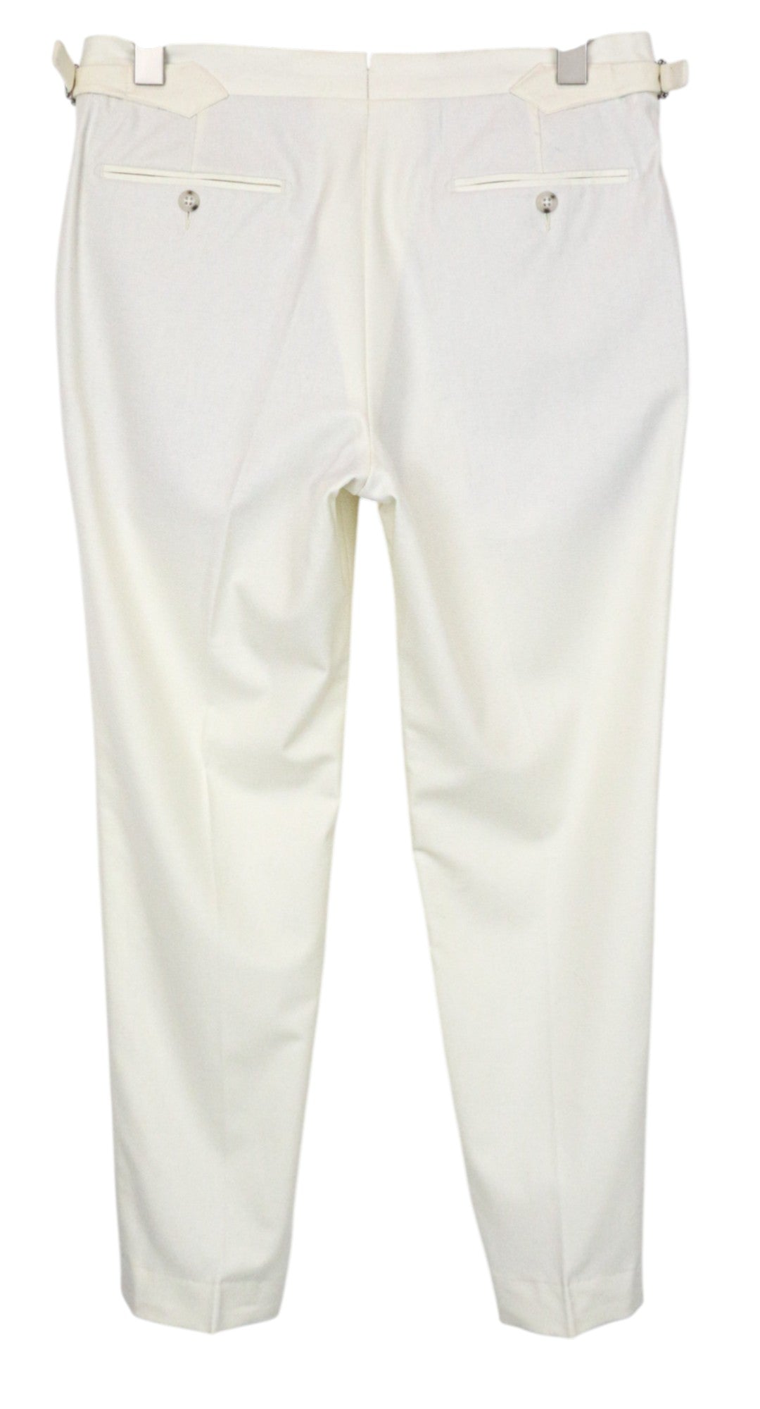 SUITSUPPLY Havana Men's Suit UK38R Slim Off-White Wool Flannel 2-Piece Jetted