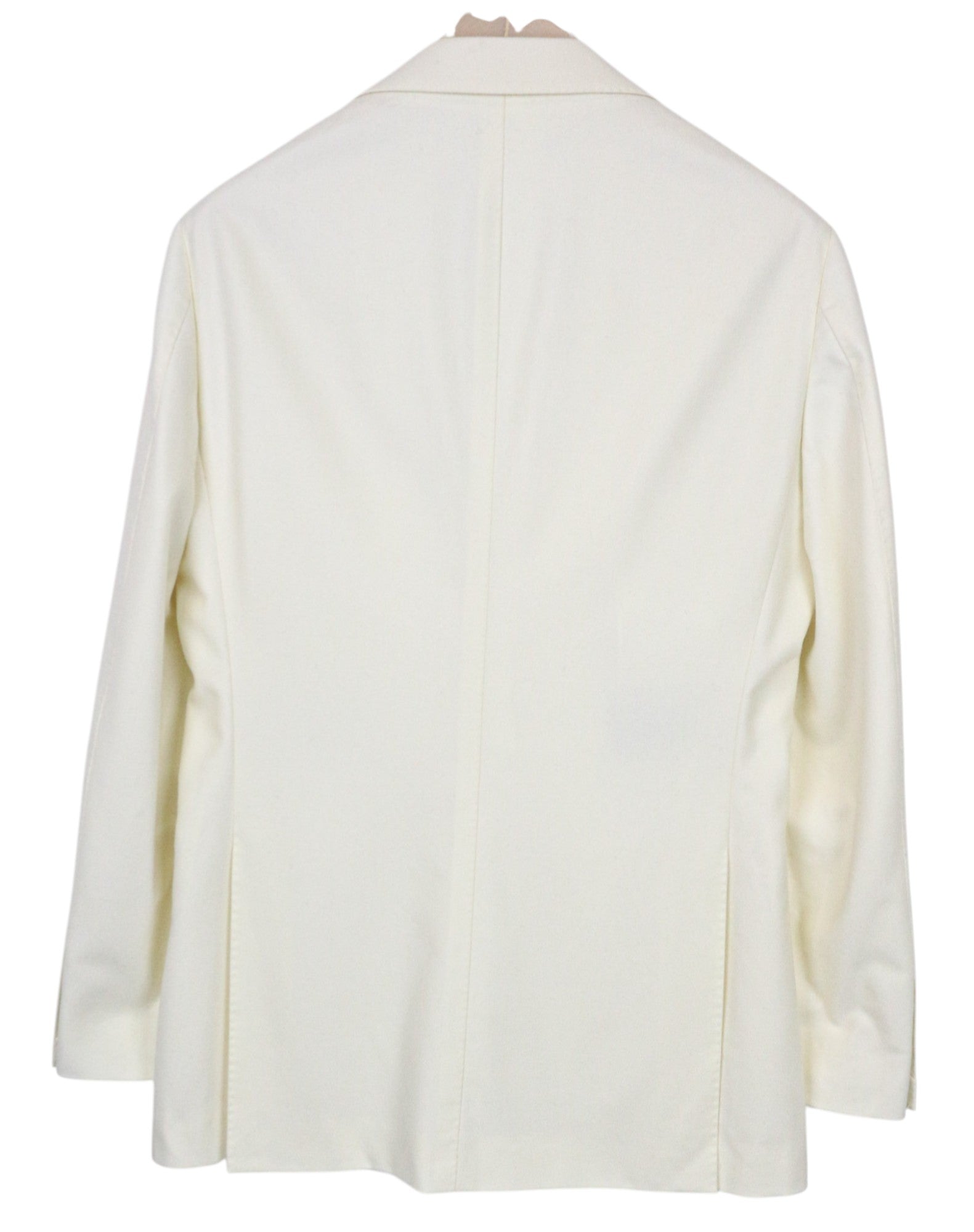 SUITSUPPLY Havana Men's Suit UK38R Slim Off-White Wool Flannel 2-Piece Jetted