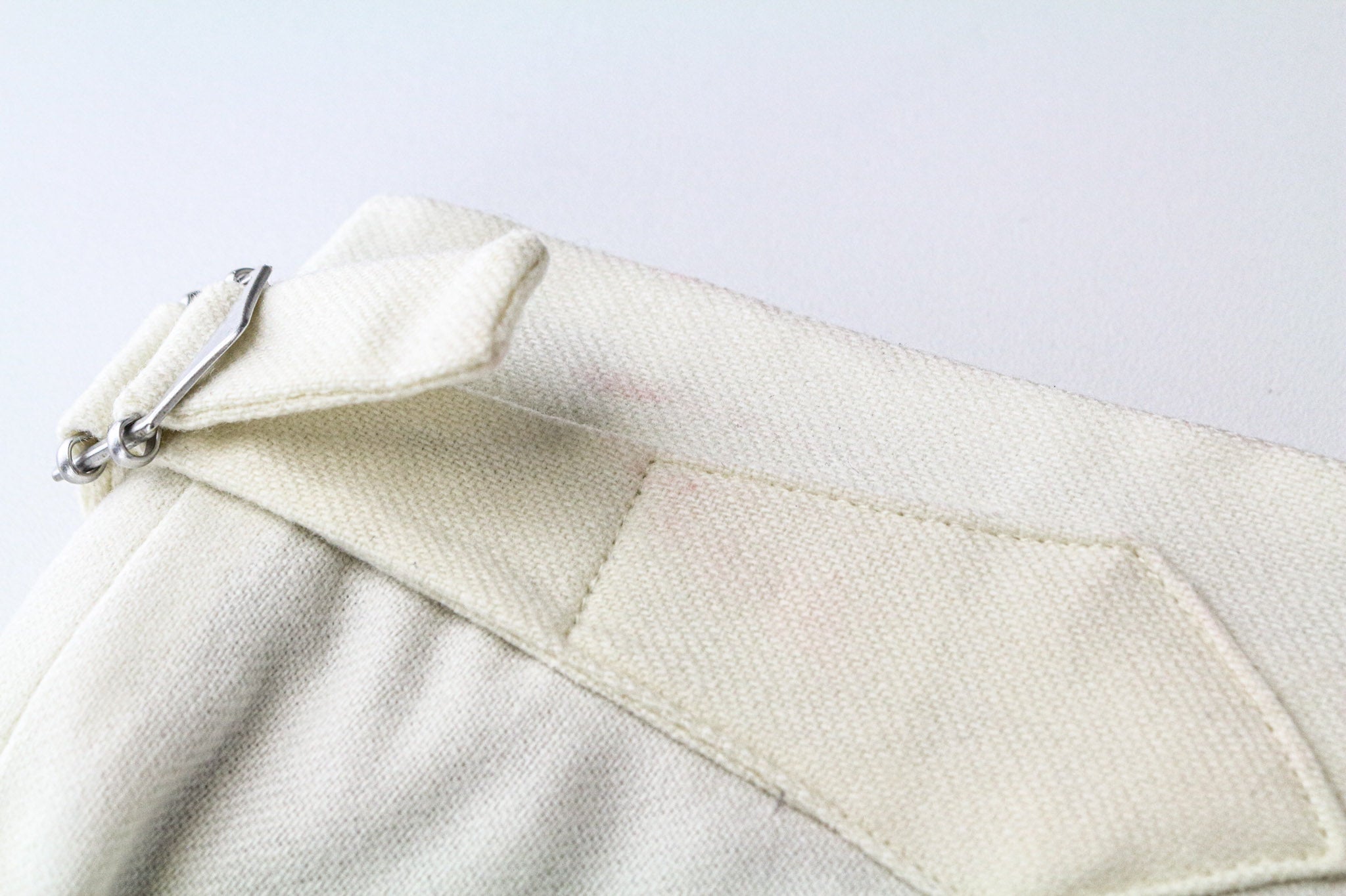 SUITSUPPLY Havana Men's Suit UK38R Slim Off-White Wool Flannel 2-Piece Jetted