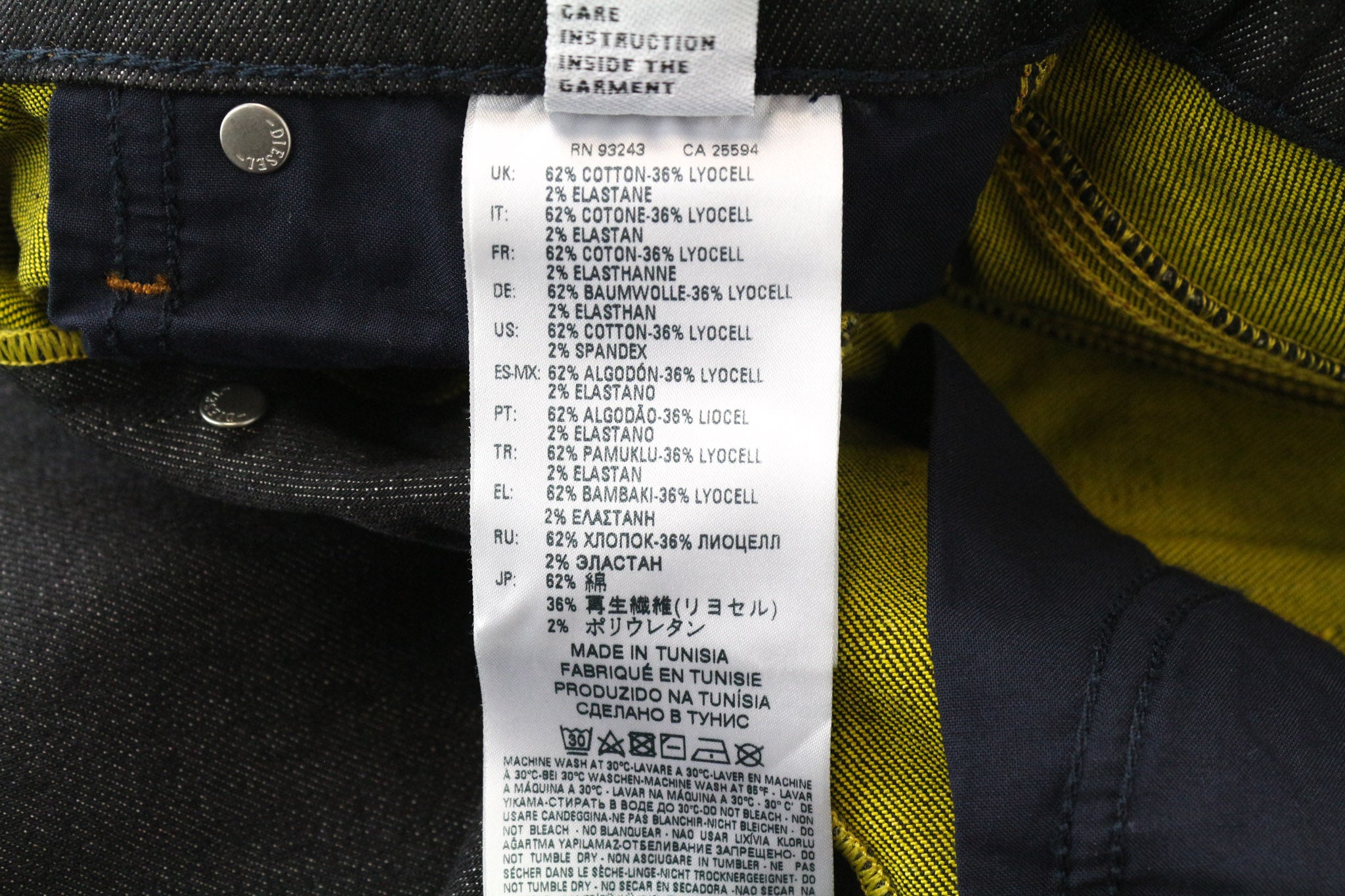 DIESEL Babhila 084XK Women's Jeans W25/L32 Slim Skinny Raw Hem Blue Stretch