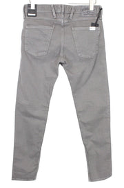 REPLAY Anbass vyriški džinsai W30/L32 vidutinio pilkumo, ploni, klasikinio tamprumo, pilko audinio 