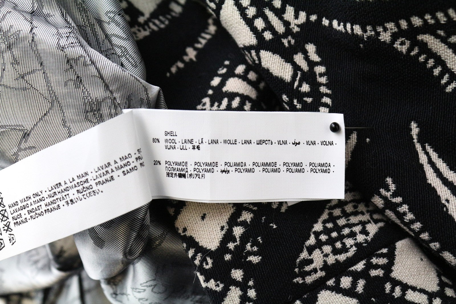 DESIGUAL Kytzia moteriškas paltas, žakardo, juodas, įvairiaspalvis, dizainerio vilnonis paltas, EU38 