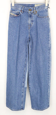 DIESEL Widee 0077V Women's Jeans W23/L32 Blue Girls Regular Straight Stretch