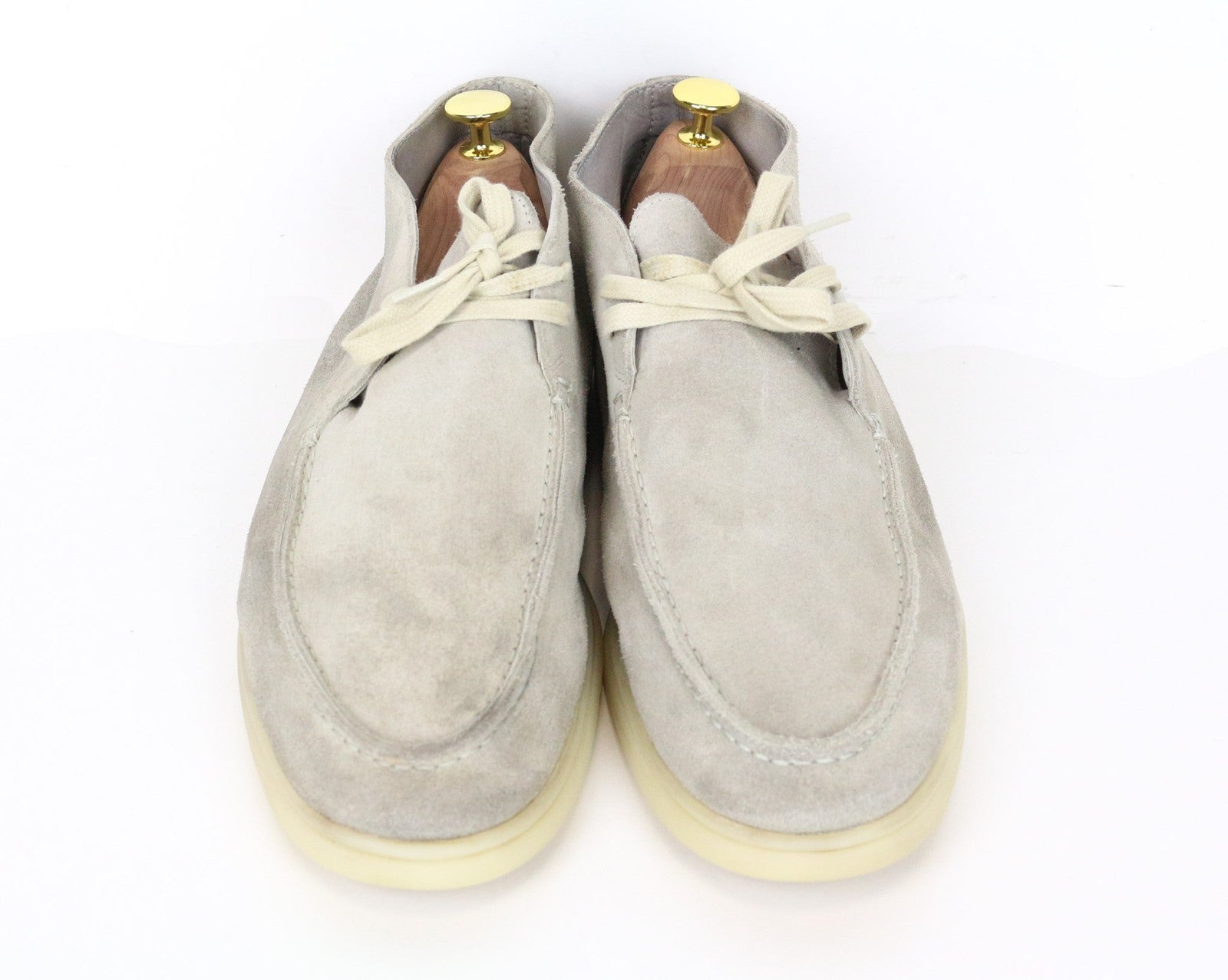 SUITSUPPLY Men's Shoes EU43 Beige Suede Leather High-Top Chukka Lace Up Casual