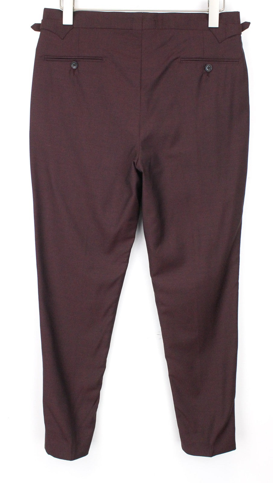 „SUITSUPPLY Vigo“ vyriškos UK36R kelnės su violetinėmis vilnonėmis moheros kelnėmis, klasikinėmis klostuotomis priekinėmis dalimis. 