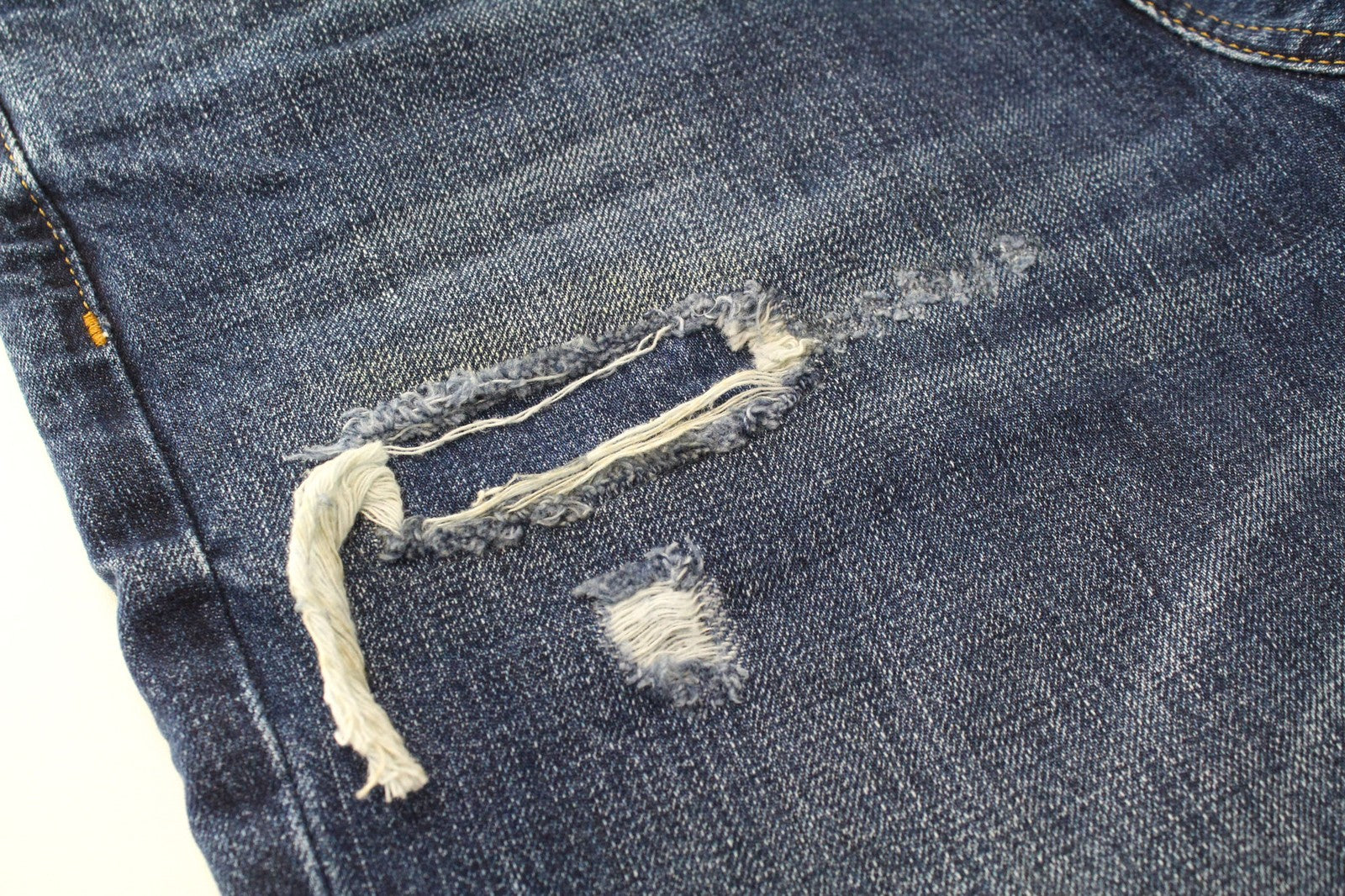 DIESEL Aryel 080AH Women's W24/L32 Jeans Straight Blue Pure Cotton Ripped Girls