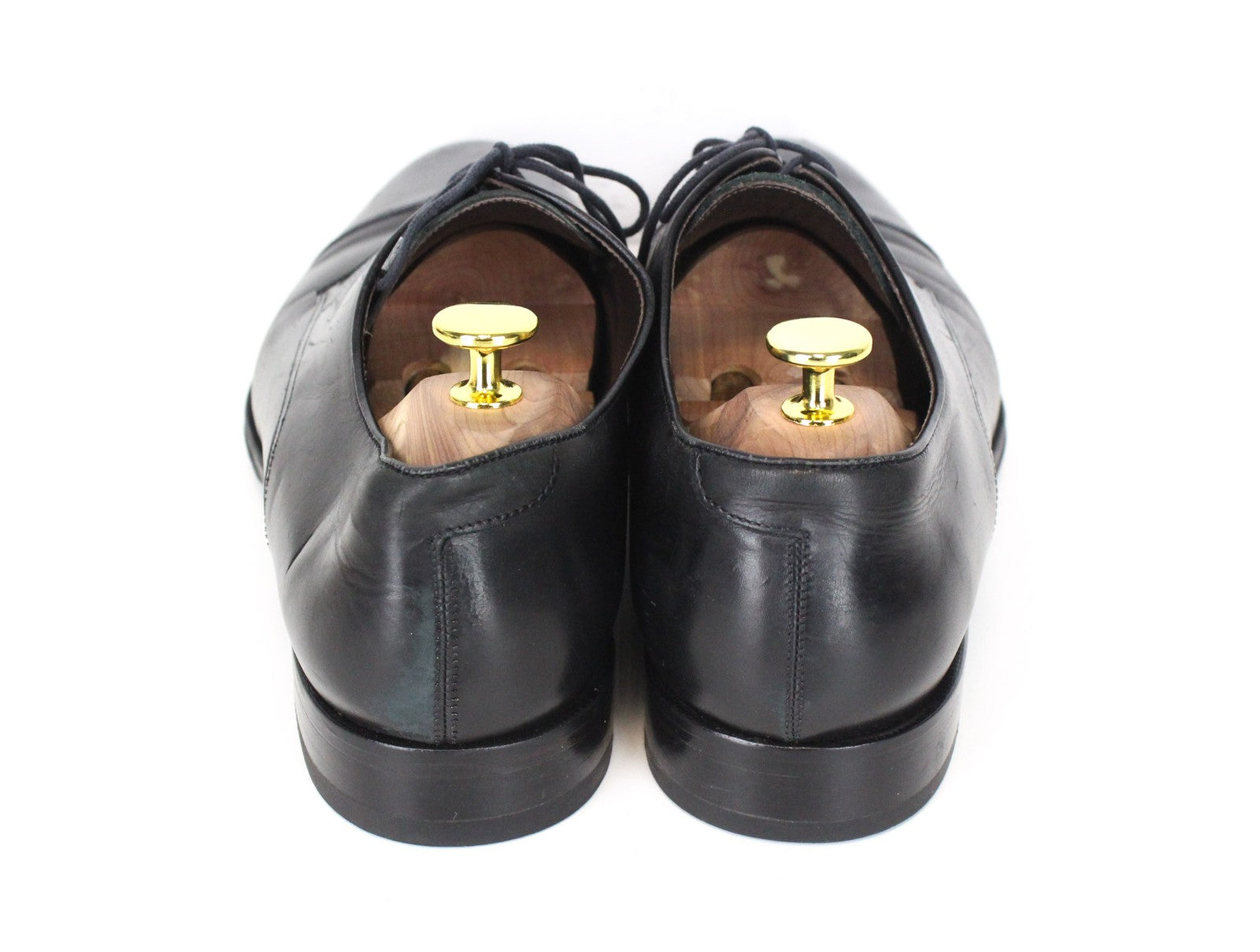 SUITSUPPLY Men's EU43.5 Black Leather Derby Blake-Stitched Classic Formal Shoes