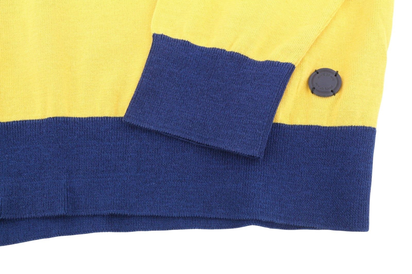 „STATE OF ART“ vyriškas megztinis L dydžio, spalvingas dryžuotas, apvalia apykakle, tvirtai megztas su logotipu 