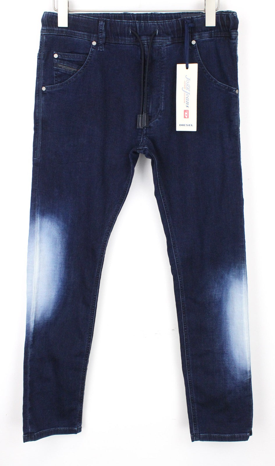 DIESEL Krooley-NE 0687D Men's W28 Jogg Sweat Blue Wash Slim Fit Cotton Stretch
