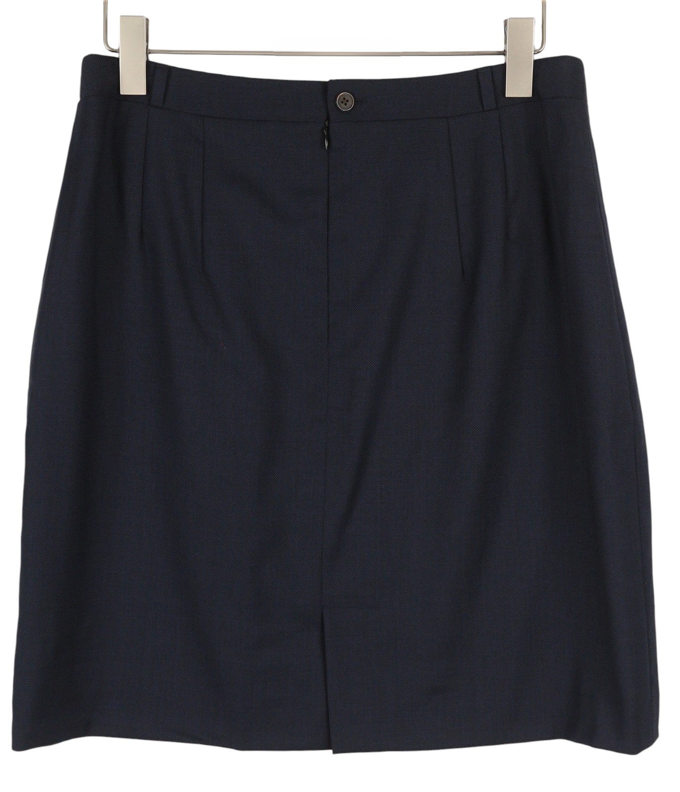 SUITSUPPLY moteriškas sijonas W32 tamsiai mėlynas vilnonis raštuotas pamušalas pieštuko formos iki kelių 