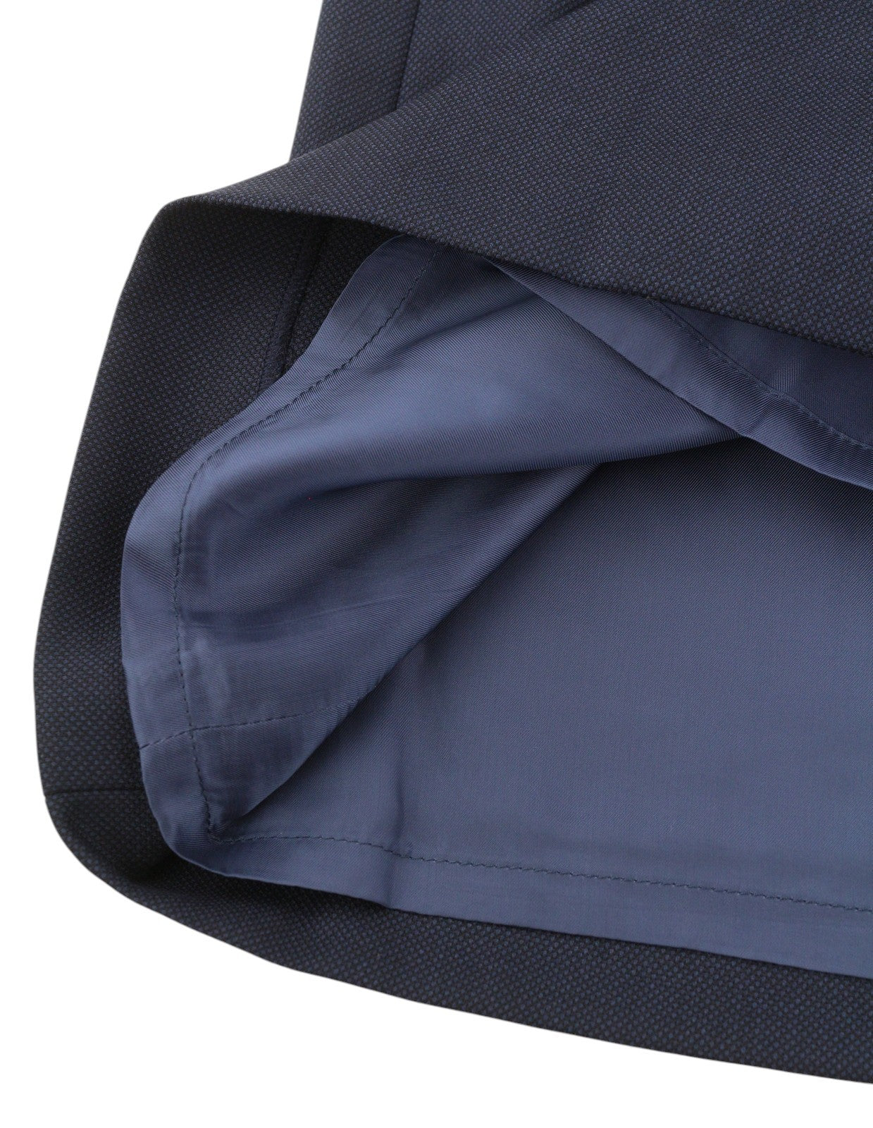 SUITSUPPLY moteriškas sijonas W32 tamsiai mėlynas vilnonis raštuotas pamušalas pieštuko formos iki kelių 