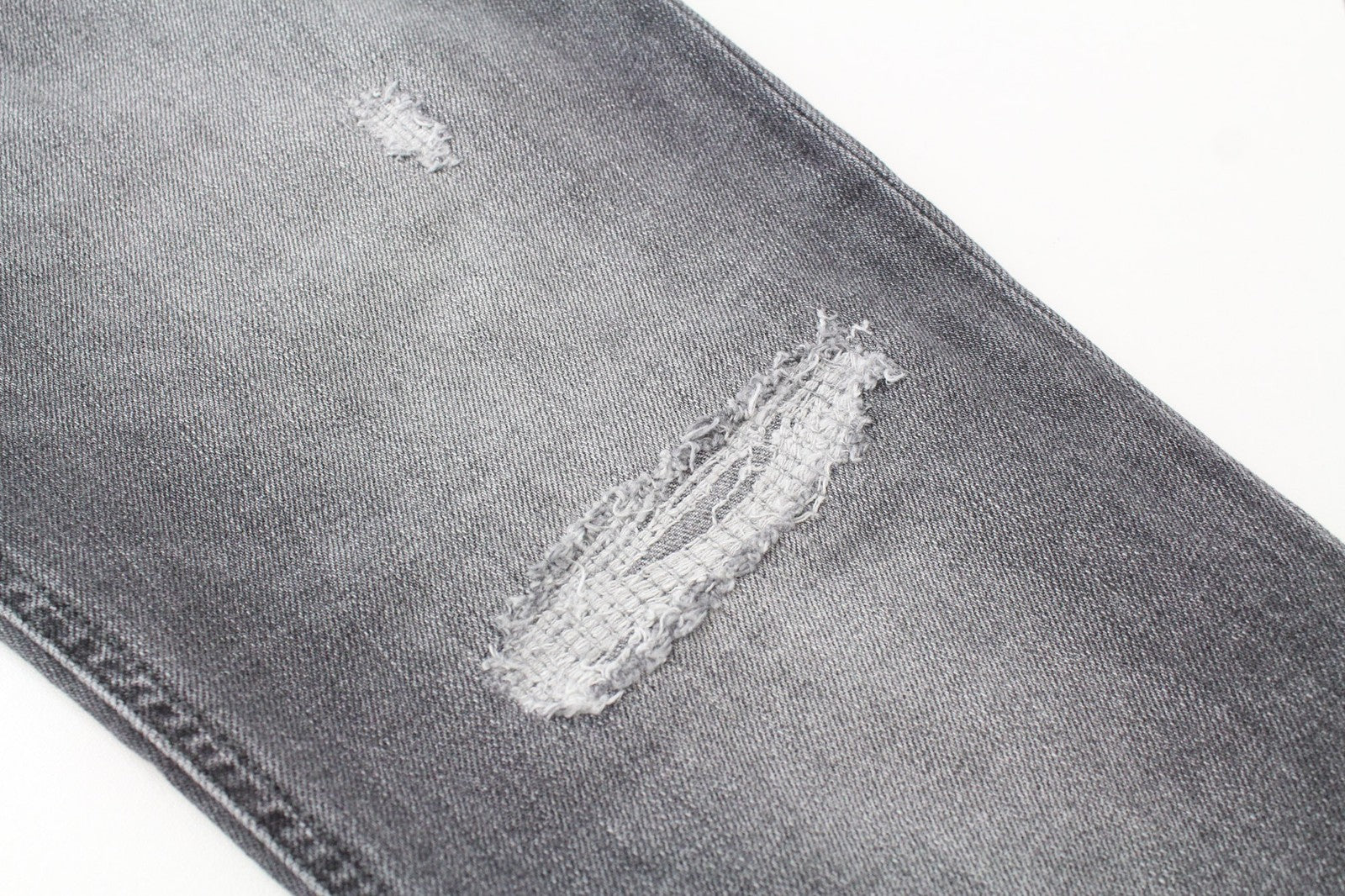 DIESEL D-Eetar 0890F vyriški W28/L30 džinsai su plėšytomis juostelėmis, pilki, tamprūs, siaurėjantys medvilniniai džinsai 