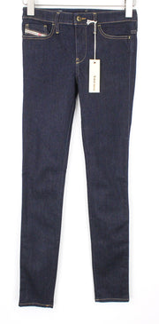 DIESEL Skinzee 0813C moteriški W26/L32 džinsai, itin ploni, tamprūs, mėlyni, aptempti, medvilniniai 