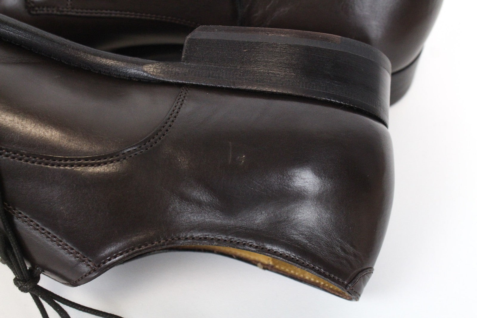 SUITSUPPLY Men's EU41.5 Dark Brown Leather Calfskin Classic Formal Derby Shoes