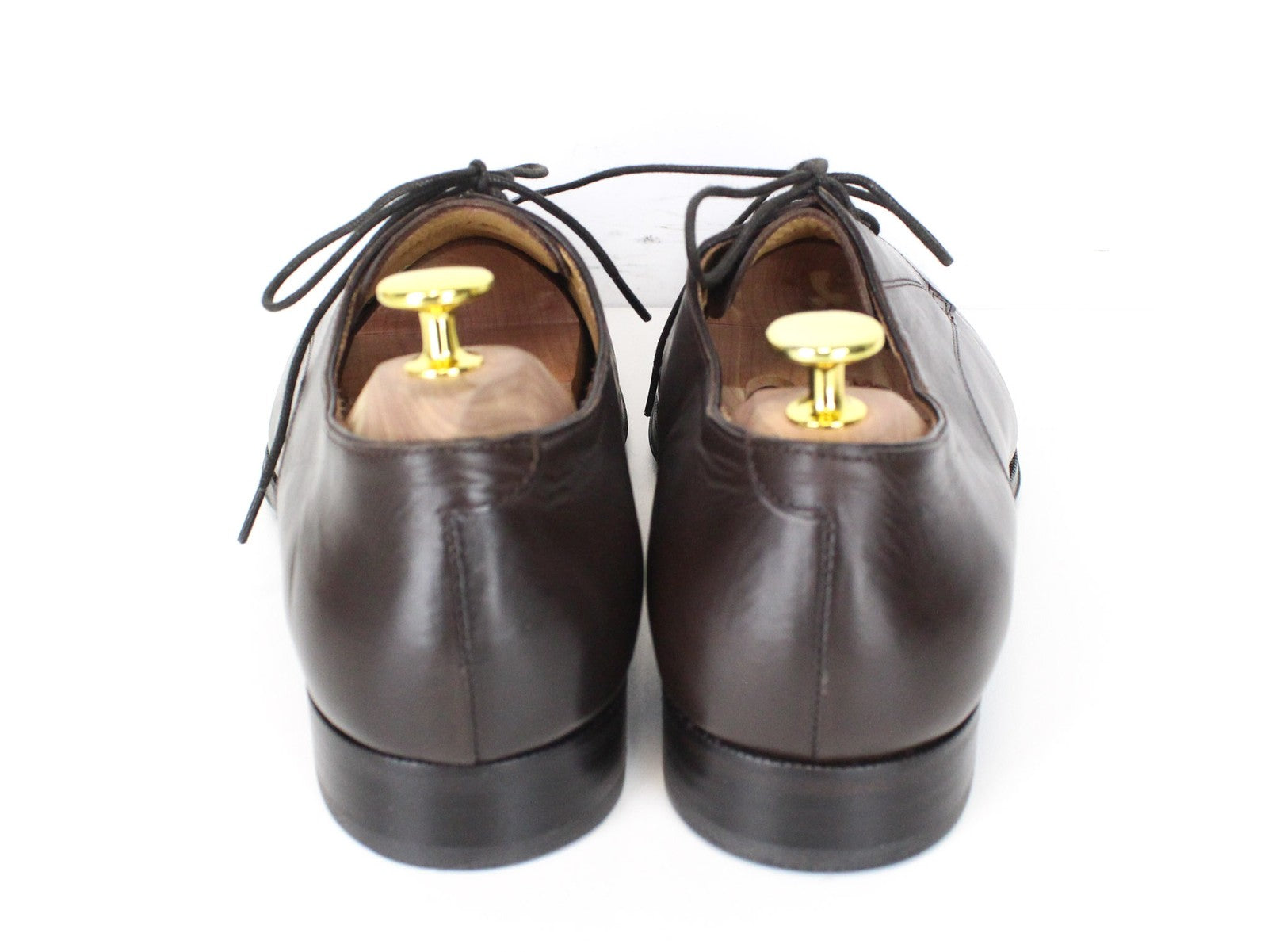 SUITSUPPLY Men's EU41.5 Dark Brown Leather Calfskin Classic Formal Derby Shoes