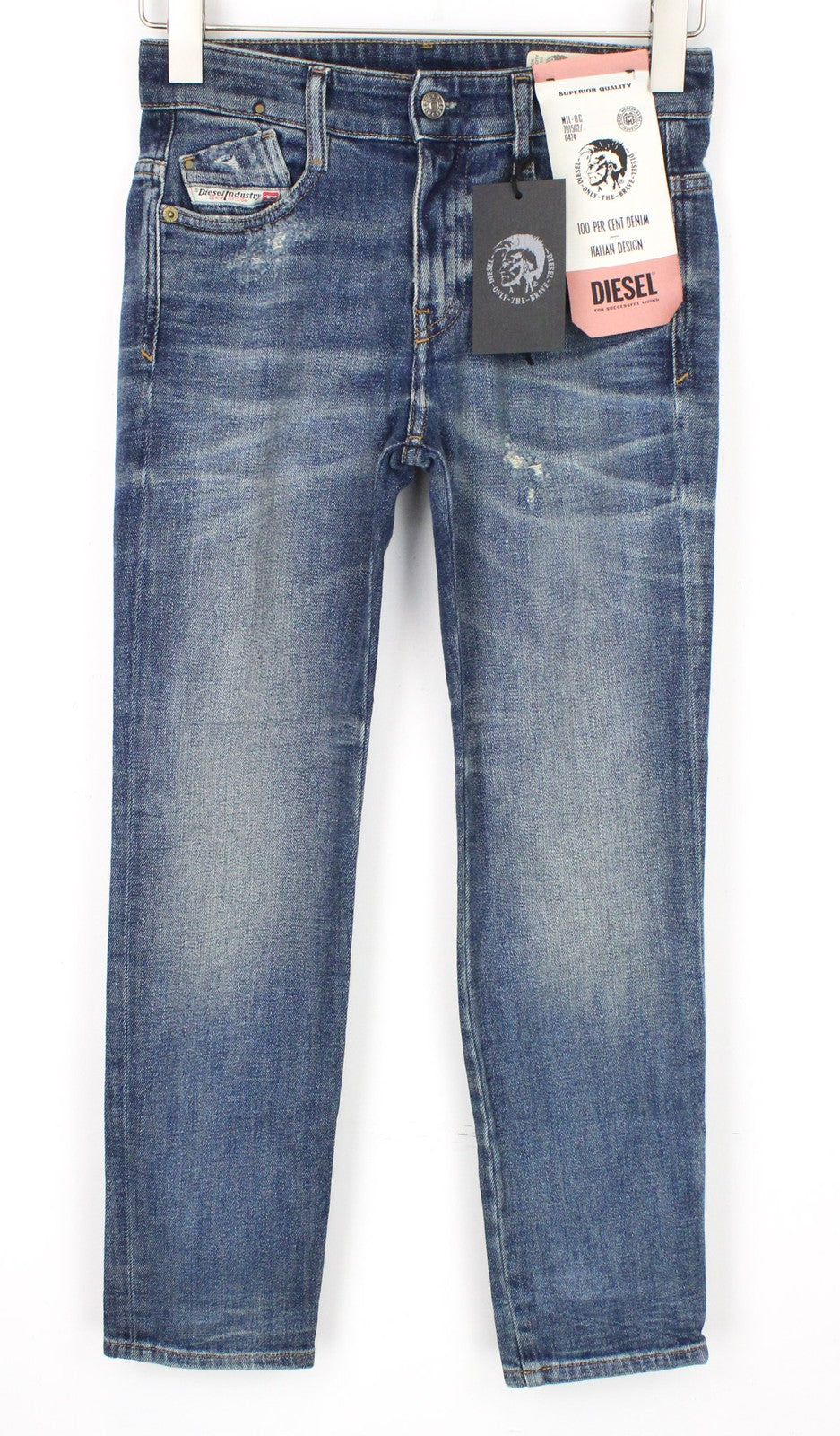DIESEL D-Rifty 0890Y moteriški W23/L30 džinsai, prigludę, žemu juosmeniu, mėlyni 